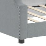 vidaXL Lit de repos gris clair 100x200 cm tissu