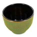 3 tasses en fonte vert et bronze - 0 15 L