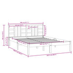 vidaXL Cadre de lit Blanc Bois massif 200x200 cm