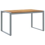 vidaXL Ensemble de salle à manger de jardin de 5 pièces en bois massif d'acacia et métal