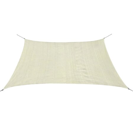 vidaXL Voile de parasol PEHD Carré 2 x 2 m Crème