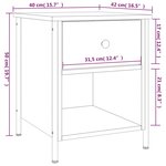 vidaXL Tables de chevet 2 Pièces chêne sonoma 40x42x50 cm bois ingénierie