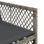 vidaXL Ensemble à manger de jardin 11Pièces avec coussins gris poly rotin