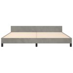 vidaXL Cadre de lit avec tête de lit Gris clair 200x200 cm Velours