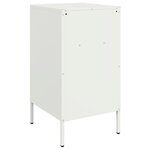 vidaXL Table de chevet blanc 36x39x68 cm acier laminé à froid