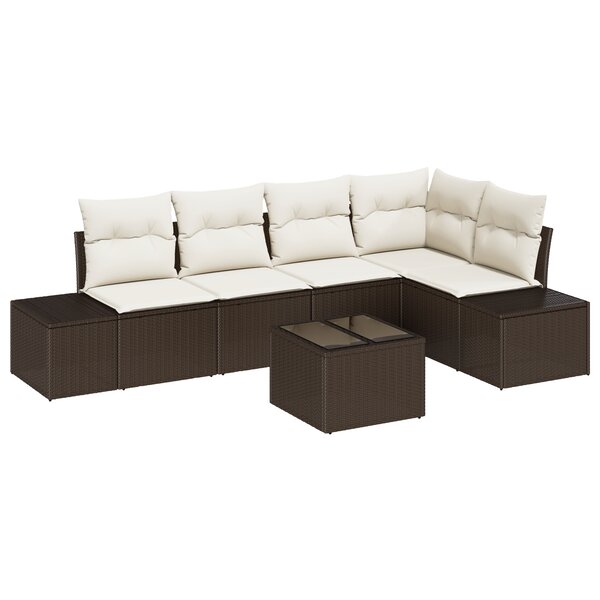 vidaXL Canapé de jardin 5 pièces avec coussins gris en rattan synthétique