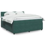 vidaXL Sommier à lattes de lit et matelas Vert foncé 180x200cm Velours