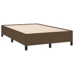 vidaXL Cadre de lit Marron foncé 120x200 cm Tissu