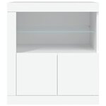 vidaXL Buffet avec lumières LED blanc 60 5x37x67 cm