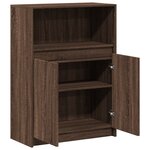 vidaXL Buffet avec LED chêne marron 72x34x100 cm bois d'ingénierie
