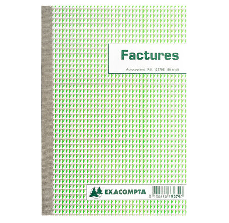 Manifold Factures 21X14,8 50 Tripli Autocopiant EXACOMPTA
