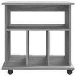 vidaXL Armoire roulante Sonoma gris 60x45x60 cm Bois d'ingénierie