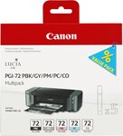 Pack 5 cartouches d'encre canon pgi-72 photo (noir + gris + cyan + magenta + vernis)