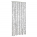 vidaXL Rideau anti-mouches gris 90x220 cm chenille