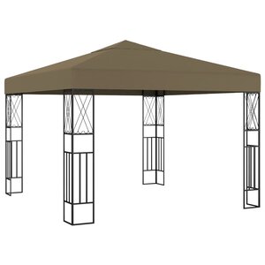 vidaXL Tonnelle 3x3 m Taupe Tissu