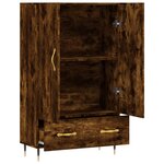 vidaXL Buffet haut chêne fumé 69 5x31x115 cm bois d'ingénierie