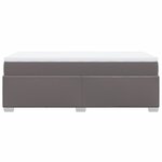 vidaXL Sommier à lattes de lit avec matelas Gris 90x190 cm Similicuir