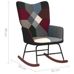 vidaXL Chaise à bascule Patchwork Tissu