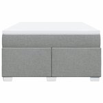 vidaXL Sommier à lattes de lit avec matelas Gris clair 160x200cm Tissu