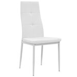 vidaXL Chaises à manger lot de 4 blanc similicuir