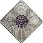 Pièce de monnaie en Argent 10 Dollars g 50 Millésime 2017 Holy Windows NOTRE DAME CATHEDRAL