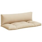 vidaXL Coussins de palette lot de 2 beige tissu