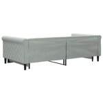 vidaXL Lit de jour avec lit gigogne gris clair 100x200 cm velours