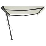 vidaXL Auvent automatique sur pied 500x350 cm Crème