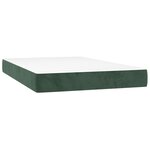 vidaXL Sommier à lattes de lit et matelas Vert foncé 120x200cm Velours