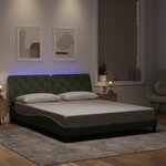 vidaXL Cadre de lit avec lumières LED gris clair 160x200 cm velours