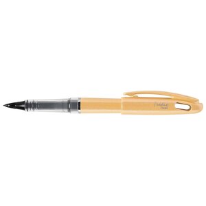 Feutre plume Tradio corps pailleté Jaune  encre Noire PENTEL