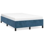 vidaXL Cadre de lit Bleu foncé 120x200 cm Velours