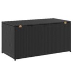 vidaXL Boîte de rangement de jardin résine tressée 100x50x50 cm noir