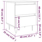 vidaXL Tables de chevet 2 Pièces sonoma gris 40x35x50 cm bois ingénierie