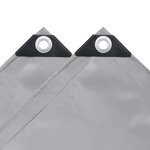 vidaXL Bâche 650 g / m² 1 5 x 20 m Gris