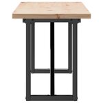 vidaXL Table basse cadre en O 160x40x45 5 cm bois de pin massif fonte