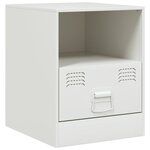 vidaXL Table de chevet blanc 34 5x39x44 cm acier