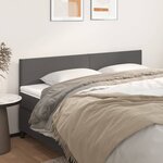 vidaXL Têtes de lit 2 Pièces Gris 80x5x78/88 cm Similicuir