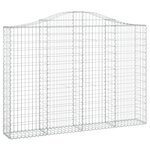 vidaXL Paniers à gabions arqués 12 Pièces 200x30x140/160 cm Fer galvanisé