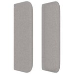 vidaXL Tête de lit avec oreilles Gris clair 147x16x78/88 cm Tissu