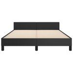 vidaXL Cadre de lit avec tête de lit Noir 140x190 cm Similicuir