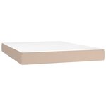 vidaXL Sommier à lattes de lit matelas LED Cappuccino 140x200 cm