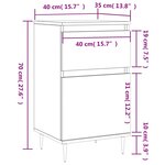 vidaXL Buffets 2 Pièces chêne marron 40x35x70 cm bois d'ingénierie