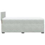 vidaXL Sommier à lattes de lit et matelas Gris clair 90x190 cm Velours
