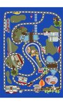 Tapis enfant Circuit de voiture 80 x 150 cm - Bleu