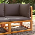 vidaXL Canapé d'angle de jardin avec coussins bois massif d'acacia