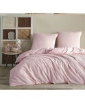 Parure de lit rose unie 140 x 200 cm