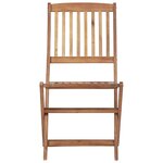 vidaXL Chaises pliables de jardin lot de 4 avec coussins Bois d'acacia