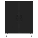 vidaXL Buffet haut Noir 69 5x34x180 cm Bois d'ingénierie