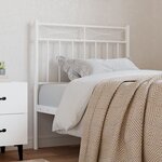 vidaXL Tête de lit métal blanc 75 cm